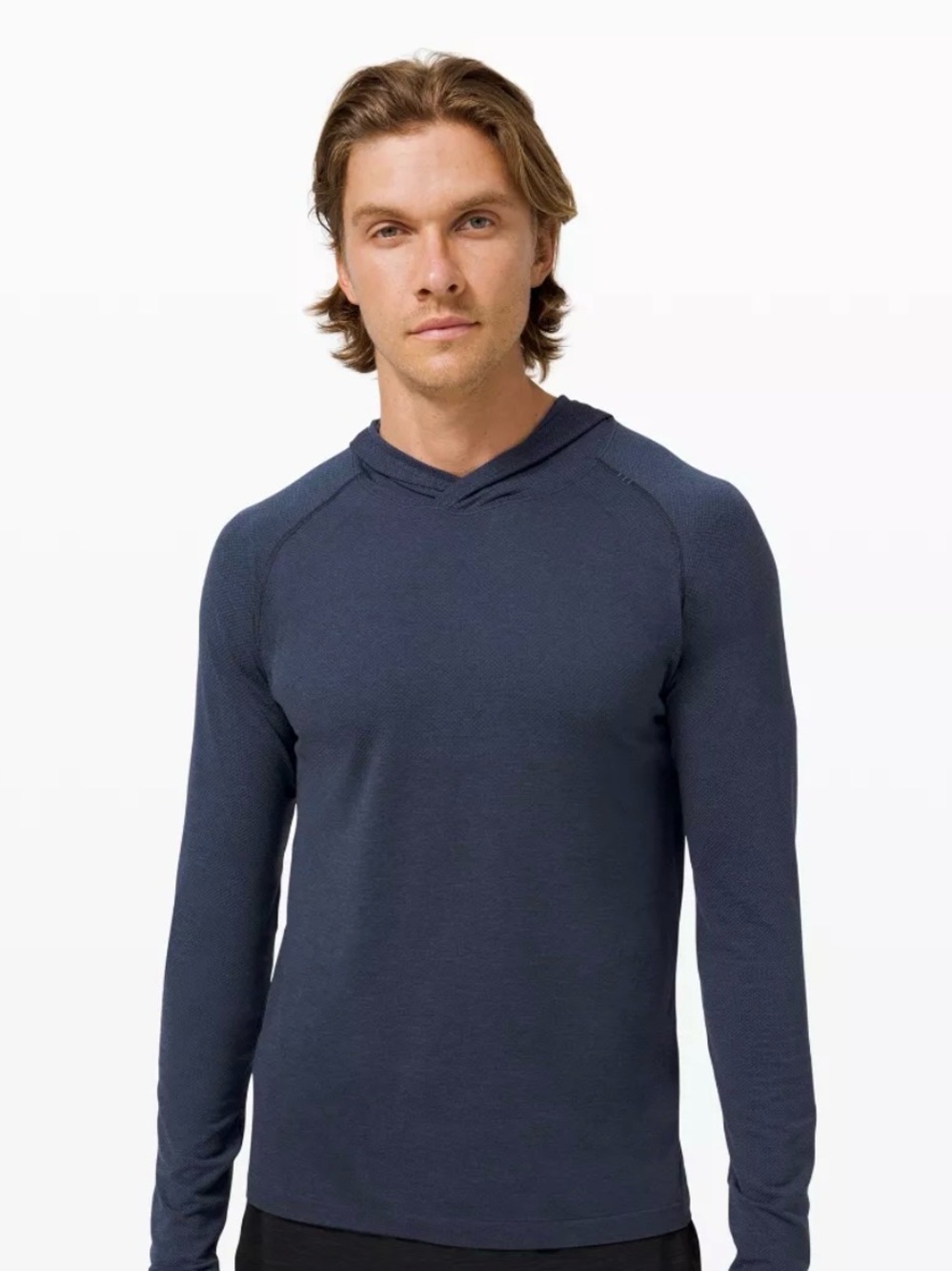 lululemon athletica Men's Hooded Knit Long-Sleeve Shirt - Navy